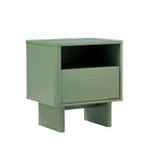 Manhattan Comfort Ella 39.4" Modern Nightstand 2-Piece Set - Sage Green-Sleek, Handle-Free Drawer for a Clean, Uncluttered Look