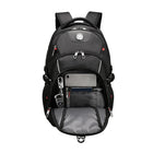 Swissdigital Kappel Backpack with SD Finder-Dedicated water bottle pocket, glasses case pocket, key clip, multifunctional pockets, and breathable back panel of the backpack features mesh padding for comfortable air ventilation.