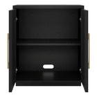 Hudson&Canal Tillman 28"W Accent Cabinet - Black Grain-Clean with a soft, dry cloth and no harsh chemicals or abrasive cleaning materials