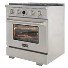 Kucht 30" KXP Series Dual Fuel Range Propane Gas - Stainless Steel-Sealed burners make easy to keep your range clean
