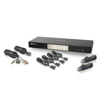 IOGEAR 4-Port DualView Dual-Link DVI KVM Switch with Audio-Dual View Dual-Link DVI support - Share 2 DVI monitors with a single keyboard and mouse, along 4 computers