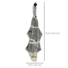 HOMCOM 55.9" Animated Hanging Mummy with Spider Web Halloween Decoration-Activates by touch or loud noises. The good choice to scare trick-or-treaters 