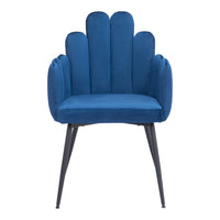 Zuo Noosa Dining Chair - Navy Blue - Set of 2-Soft and smooth velvet fabric