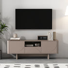 Manhattan Comfort Ella 59.1" Modern TV Stand - Mocha-Includes 1 Media Hole for Media and Wire Management. Recommended for 55" TV Screen