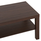 HOMCOM 2 Tier Coffee Table with Storage Shelf for Living Room - Walnut-Material: MDF, Honeycomb Panel