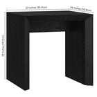 Hudson&Canal Oswin 22"W Rectangular Side Table - Black Grain-9
