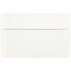 JAM Paper A10 Parchment Invitation Envelopes - 6" x 9.5" - White Recycled - 50 Pack -Colour: White, Envelopes feature a marbled parchment finish for an elegant touch