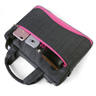 Vangoddy Wave 13" Laptop 2-in-1 Messenger Bag - Grey/Pink-Sleek Aesthetic. Modern design suitable for both professional and casual settings.