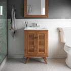 Modway Birdie 24" Teak Wood Bathroom Vanity Cabinet - Natural-Soft-close Hinges