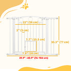 PawHut Dog Gate with Cat Door with 2 Extension Kits - 30"-41" W x 30" H-Easy lock mechanism with a soft push