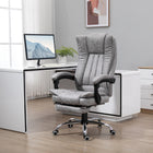 Vinsetto Executive Massage Office Chair with 6-Point Vibration - Grey-Controlled by wired remote controller