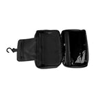 TUCCI Italy Hanging Toiletry Bag for Travelling - Black-Water‑Resistant Material - protects toiletries from spills and moisture