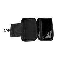 TUCCI Italy Hanging Toiletry Bag for Travelling - Black-Water‑Resistant Material - protects toiletries from spills and moisture