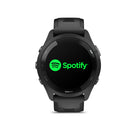 Garmin Forerunner 265 GPS Running and Triathlon Smartwatch - Black Bezel - Black/Powder Gray Silicone Band-Multi-band GNSS with SatIQ technology provides superior positioning accuracy in challenging environments while also optimizing the device's battery life