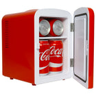 Coca-Cola Classic Red Mini Fridge-Compatible with AC and DC power (includes indoor 110V AC and 12V DC travel cords)
