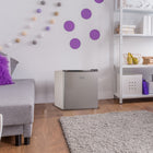 BLACK+DECKER 1.7 cu. ft. Freestanding Mini Fridge with Freezer - Stainless Steel-Convenient Features: Reversible door and adjustable leveling legs ensure flexible placement that is perfect as a bedroom fridge, small fridge for office, dorm refrigerator, or a compact mini fridge