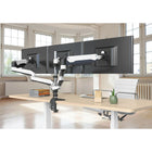 ShoppingAll Adjustable Triple Gas Spring Monitor Mount Desk Stand for 15"-32" Monitors - White-9