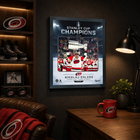 Frameworth Carolina Hurricanes 2026 Stanley Cup Champions: Nikolaj Ehlers Ice Design PhotoGlass Framed Photo - 18" W x 22" H-Professionally framed in Canada: The image is printed in ultra high definition directly onto the glass itself and finished in a black frame