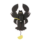 Enesco Allen Designs DaPinci The Lobster Pendulum Wall Clock-Features a vibrant red lobster with blue fish hands and a swinging lemon pendulum