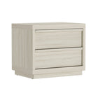Manhattan Comfort Navis 26" Contemporary 2-Drawer Nightstand - Whitewashed Oak-Smooth drawer glides ensure effortless opening and closing