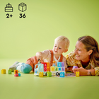 LEGO DUPLO Town Alphabet Truck Building Block Set-A drivable truck with a trailer, 2 LEGO DUPLO figures and 26 ABC bricks