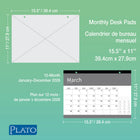 Plato Turnowsky House of 2026 Calendar Desk Pad - 15.5" x 11"-Durable Construction - Thick, high-quality paper that prevents ink bleed-through is secured on a durable backboard with corner stays, for smooth writing throughout the year