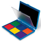 Learning Resources Washable Stamp Pad, Assorted, 2 Pack (LER4275)-Ink Colour: Black, green, blue, orange, red, yellow and purple