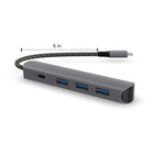 BlueDiamond Slim 4 in 1 USB-C Hub - 100 W PD-100W Power Delivery: One USB-C port is dedicated to passing 100W of Power Delivery to charge the host device at ultra-fast speeds