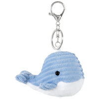 Merangue Blue Whale Puff Keychain-Easy to attach to bags, backpacks, or keyrings