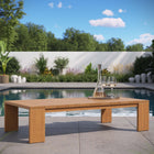 Modway Tahoe Outdoor Patio Acacia Wood Coffee Table - Natural-Non-Marking Foot Glides