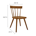 Modway Sutter Wood Dining Side Chair - Walnut-Spindle Detail