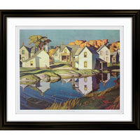 White Village by A.J. Casson - Framed Print - 34" x 30"-High-quality art print professionally matted and framed