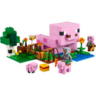 LEGO Minecraft The Baby Pig House - 238 Pieces-Includes a hero in a wolf skin, baby pig, adult pig, bee and a zombified piglin