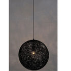 Plata Import 12" Diamater Rope Pendant Lamp-delicate strands of flaxen thread