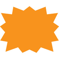 Cosco Burst Sign with Metal Stake Kit - 15" x 19" - Orange - 3 pack-These burst signs feature a bright orange color and bold shape to attract attention in outdoor settings