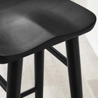 Modway Saville Backless Wood Bar Stools - Black - Set of 2-Splayed and Tapered Legs