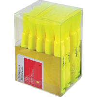 Baseline - Chisel Tip Tank-Style Highlighters - Yellow - 20 Pack-Chisel tip offers both fine and broad highlighting