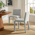 Modway Rhodes Fabric Upholstered Dining Chair - Dove Grey-OEKO-TEX® STANDARD 100 Certified and Recycled Fabric Upholstery