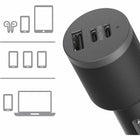 OtterBox Premium Pro Fast Charge 72W Dual USB-C and USB-A Car Charger - Black-Drop and vibration tested, wrapped in tough exterior