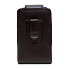 Ashlin Leather Catanzaro Universal Smart Phone Case for iPhone 5, 6, Samsung S4 - Dark Brown-Versatile phone case for many larger sized smart phones