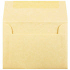 JAM Paper 4Bar A1 Parchment Invitation Envelopes - 3.625" x 5.125" - Antique Gold - Recycled - 50 Pack -Size: 4bar A1 (3.63 x 5.13 inches), Made from 30% recycled material