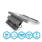 BlueDiamond 5 in 1 USB-C Docking Station Output and Laptop Stand-USB-C Connector: This 45-cm-long USB-C cable connects your devices and delivers fast data transmission and power through a single port