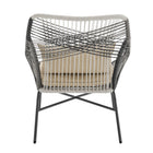 Manhattan Comfort Ashland Modern 5-Piece Patio Conversation Set - Cream-Home Assembly Required. All Hardware Included