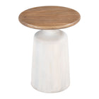 Zuo Goblet Side Table - Brown/White-3 year limited warranty