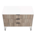 Manhattan Comfort DUMBO 35.19" Modern Dresser - White and Grey-30 Day Limited Manufacturer's Warranty