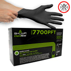 SHOWA EBT Sustainable 4 mil Nitrile Accelerator Free Food Contact Single Use Gloves - Black - Large - 50Pack-Biodegradable
