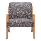 Zuo Runa Accent Chair - Grey/Natural-Exquisite printed fabric