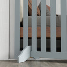 PawHut 3-Panel Foldable Dog Gate with Feet - Grey-It can be easily folded to save space and storage 