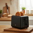 WIllow 2 Slice Toaster- Black-Six setting shade selector