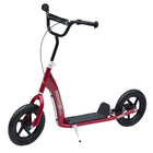 HOMCOM Adjustable Kids Pro Stunt Scooter Street Bike Bicycle Ride On - Red-Help your sweetie improve their balance and build up their strength